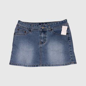 y2k mini denim skirt
